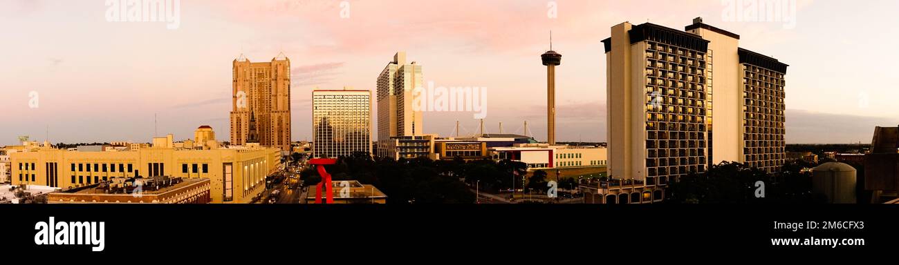 San Antonio Skyline Panoramablick South Cantral Texas Stockfoto