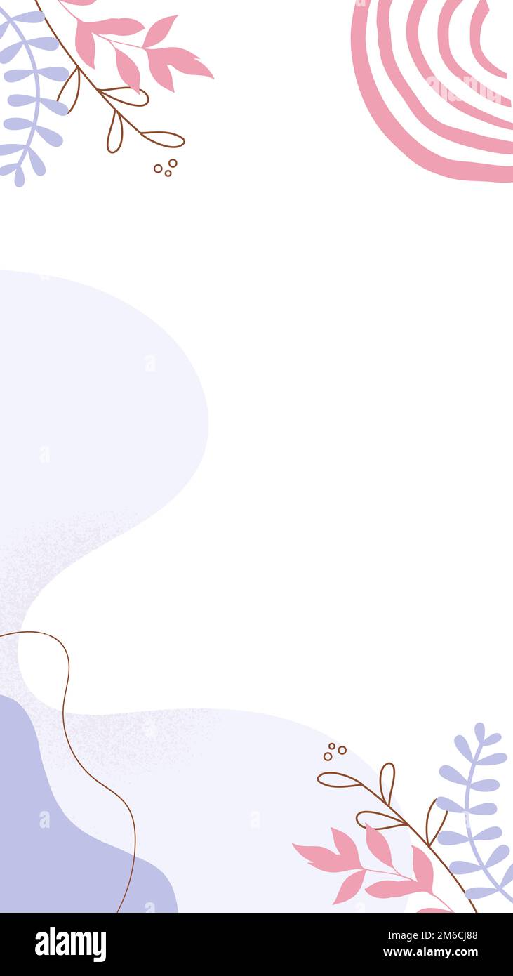 Boho-Style-Illustration mit Pastellfarben für Beiträge in sozialen Medien und Hintergründe Stockfoto