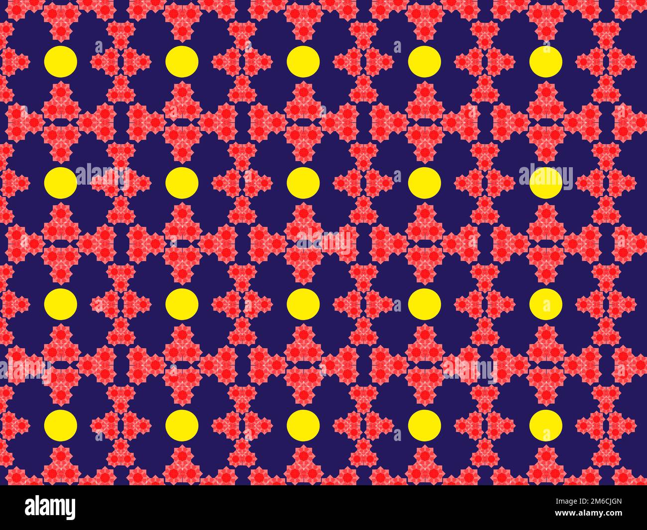 Geometrische und beliebige Formen in verschiedenen Formen auf eine nahtlose farbige Muster Stockfoto