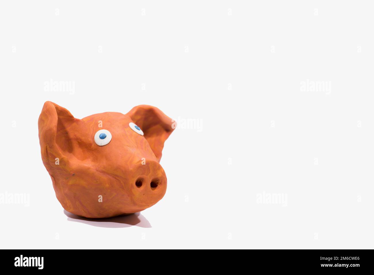 Symbol des Jahres 2019. Schwein aus Play Clay. Stockfoto