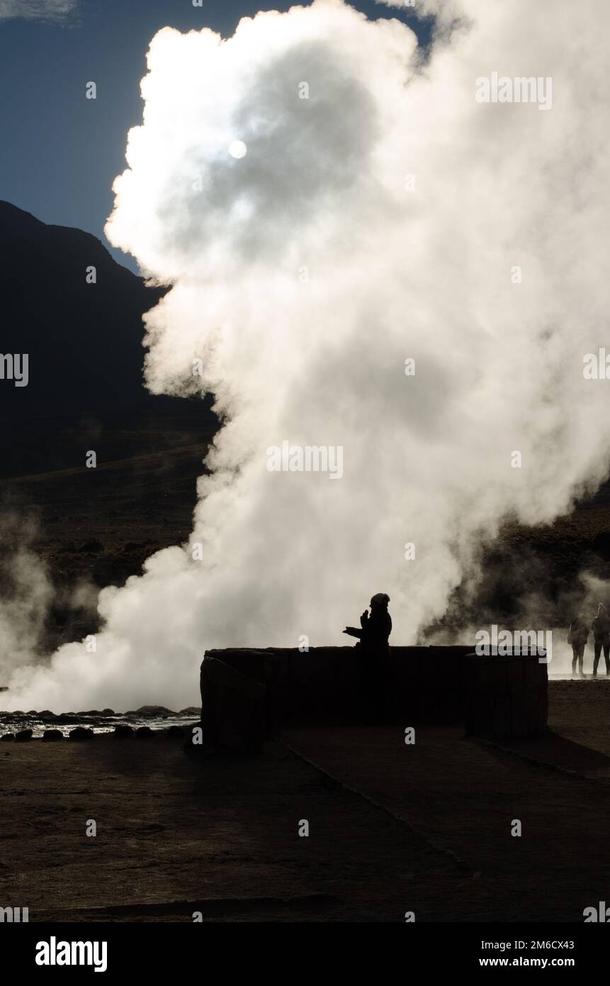 Sonne durch einen Schleier Stockfoto