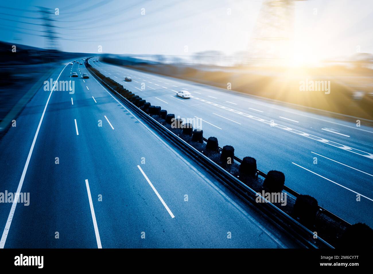 Saubere Autobahn Stockfoto