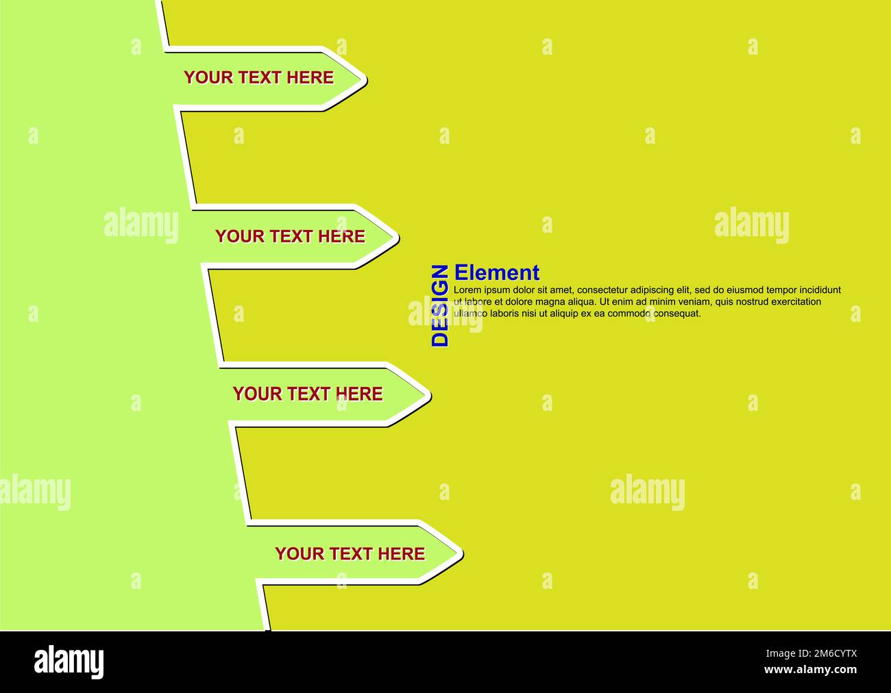 Infografiken, Richtung oder Entwicklungsstadium Stockfoto