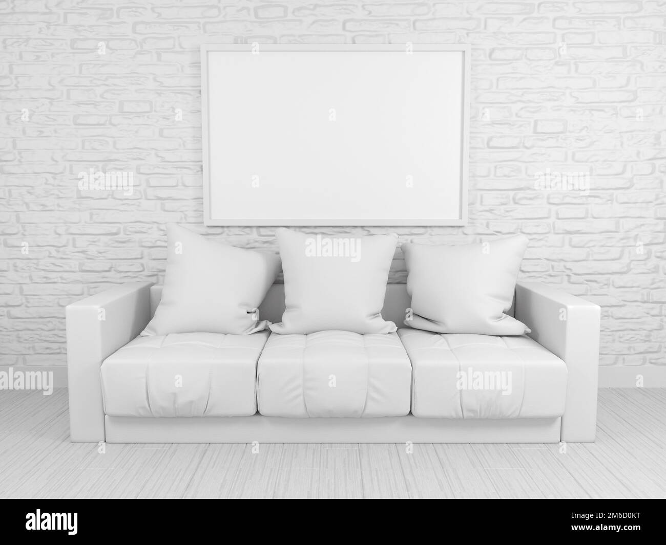 Modernes Sofa mit Blick auf den Innenbereich Stockfoto