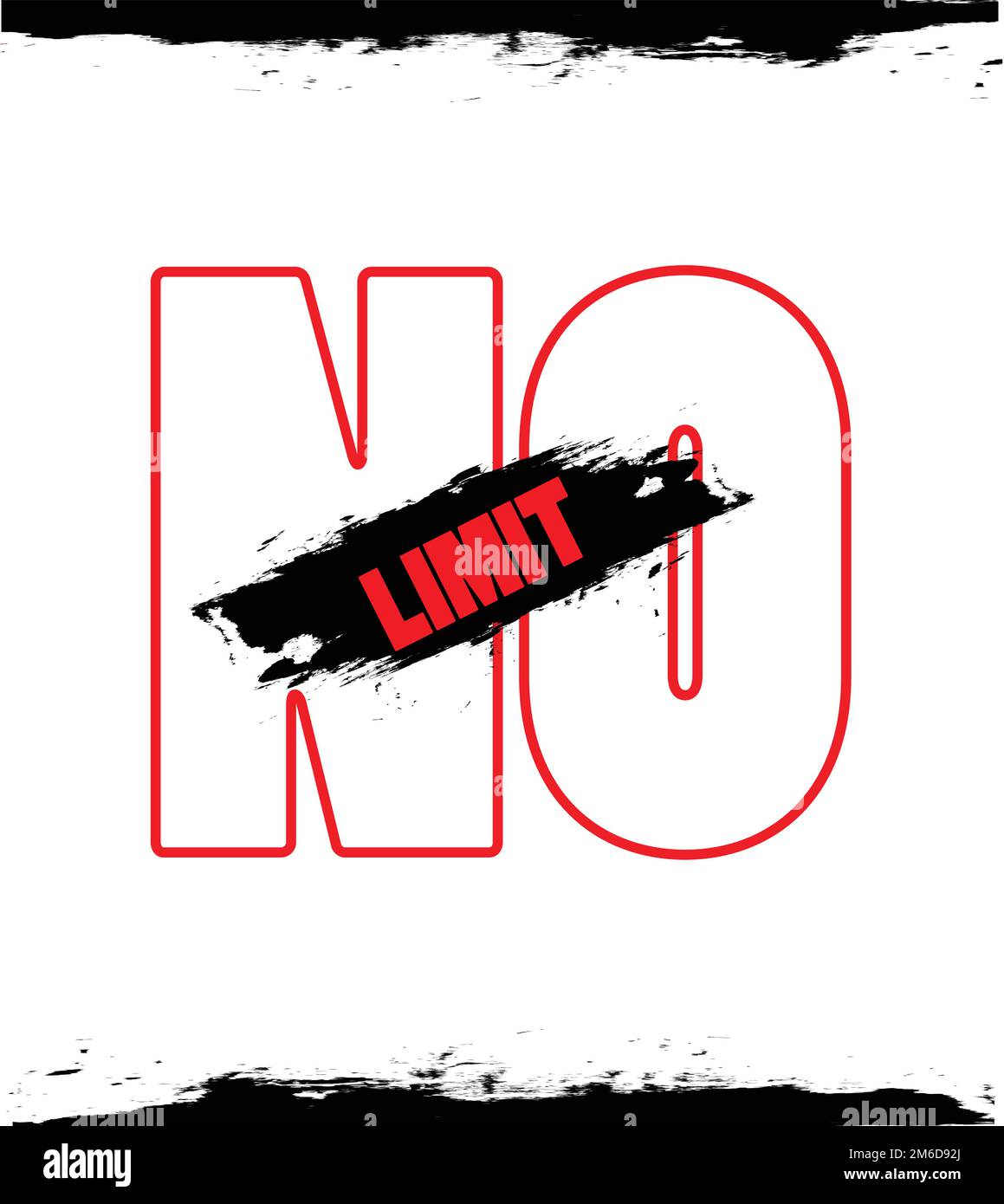 „No Limit“-Banner-Vektor-T-Shirt und trendiges Bekleidungsdesign Stock Vektor