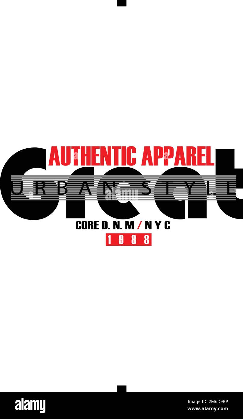 Urbaner Stil Großartiger Vintage, Typografie Design For Print Stock Vektor