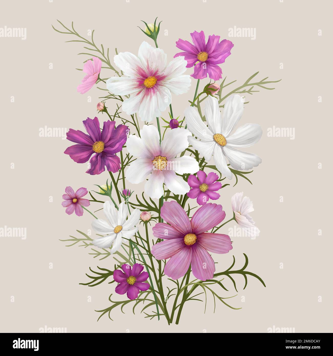 Schöne Blume blühenden Pflanzen Illustration Stock Vektor