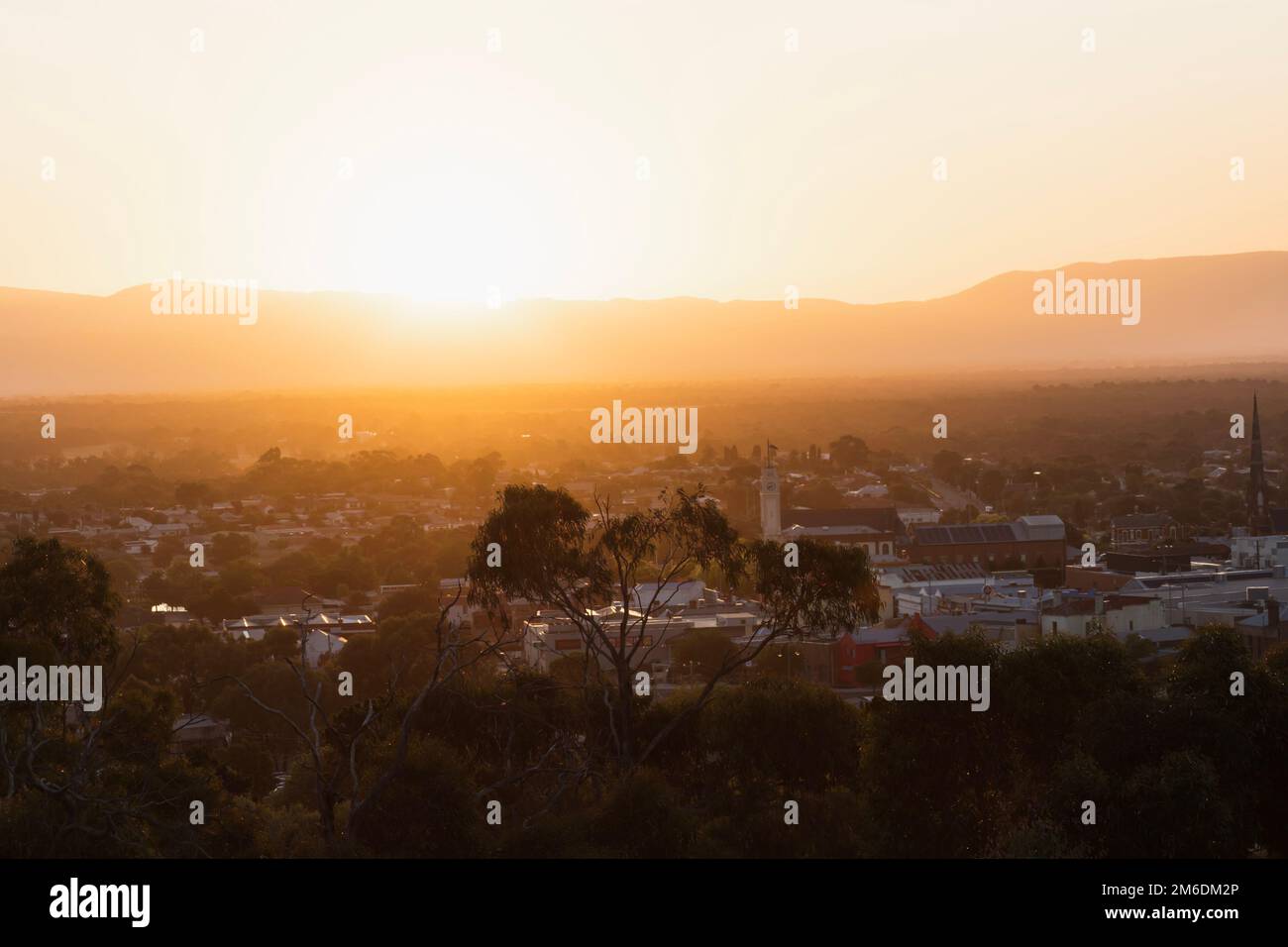 Sonnenuntergang in Stawell Stockfoto