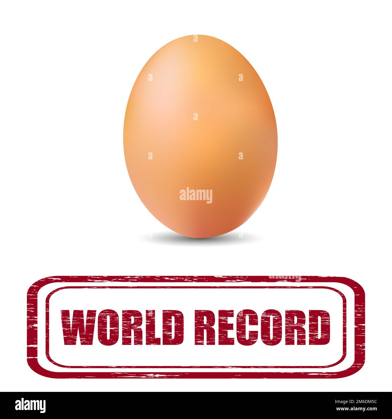 Vektordarstellung Egg New World Rekord Braunes Ei Erfolg Stockfoto