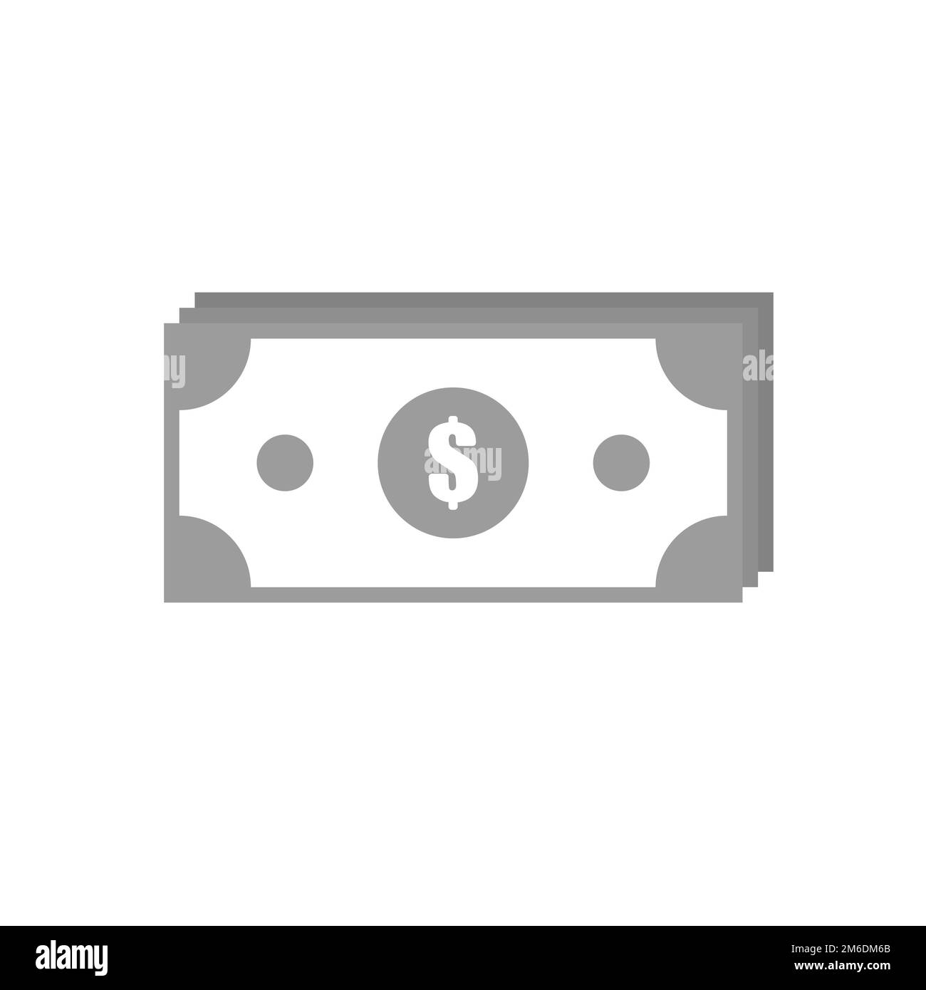 Dollarscheine. Geldzeichen. Symbol der Finanzen. Austausch. Erfolgsziel. Dollar-Symbol. Flaches Design. EPS 10. Stockfoto