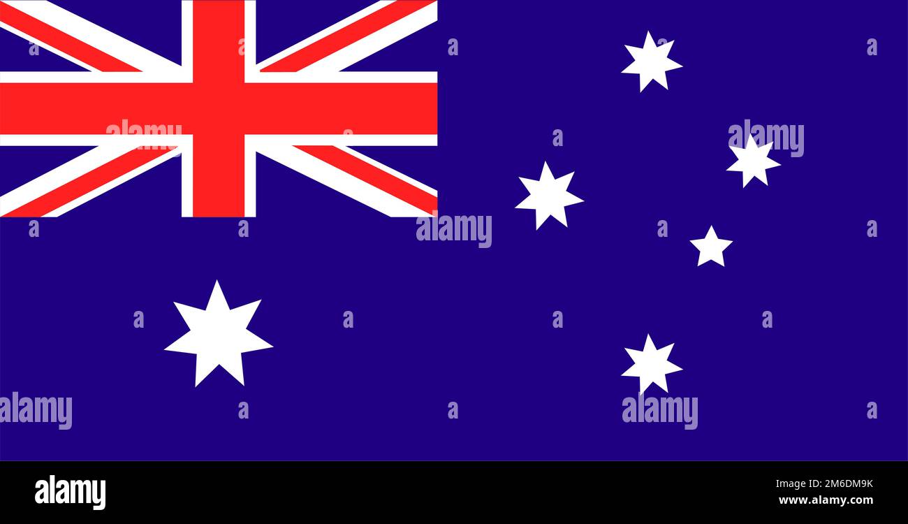 Vector Flag Australia Offizielle EPS 10 Wallpaper Nation Stockfoto