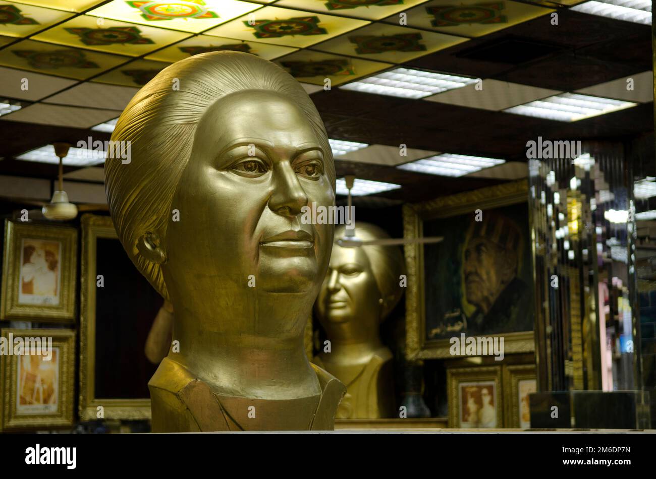 Umm Kulthum, in einem Kairo cafÃ, das ihrem Andenken gewidmet ist, Ägypten Stockfoto