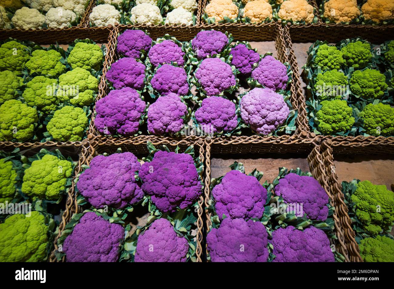 Lila Gemüse auf der Bauernmarkt-Messe Stockfoto