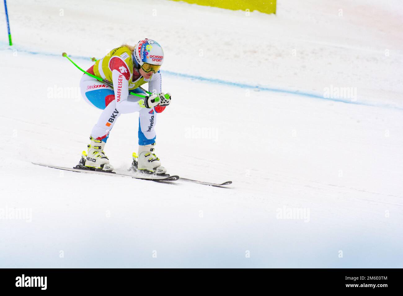 Audi FIS Alpine Ski World Cup - Frauen kombiniert SOLDEU, ANDORRA - FEBRUAR 28: Skifahrer in Wettkämpfen du Stockfoto