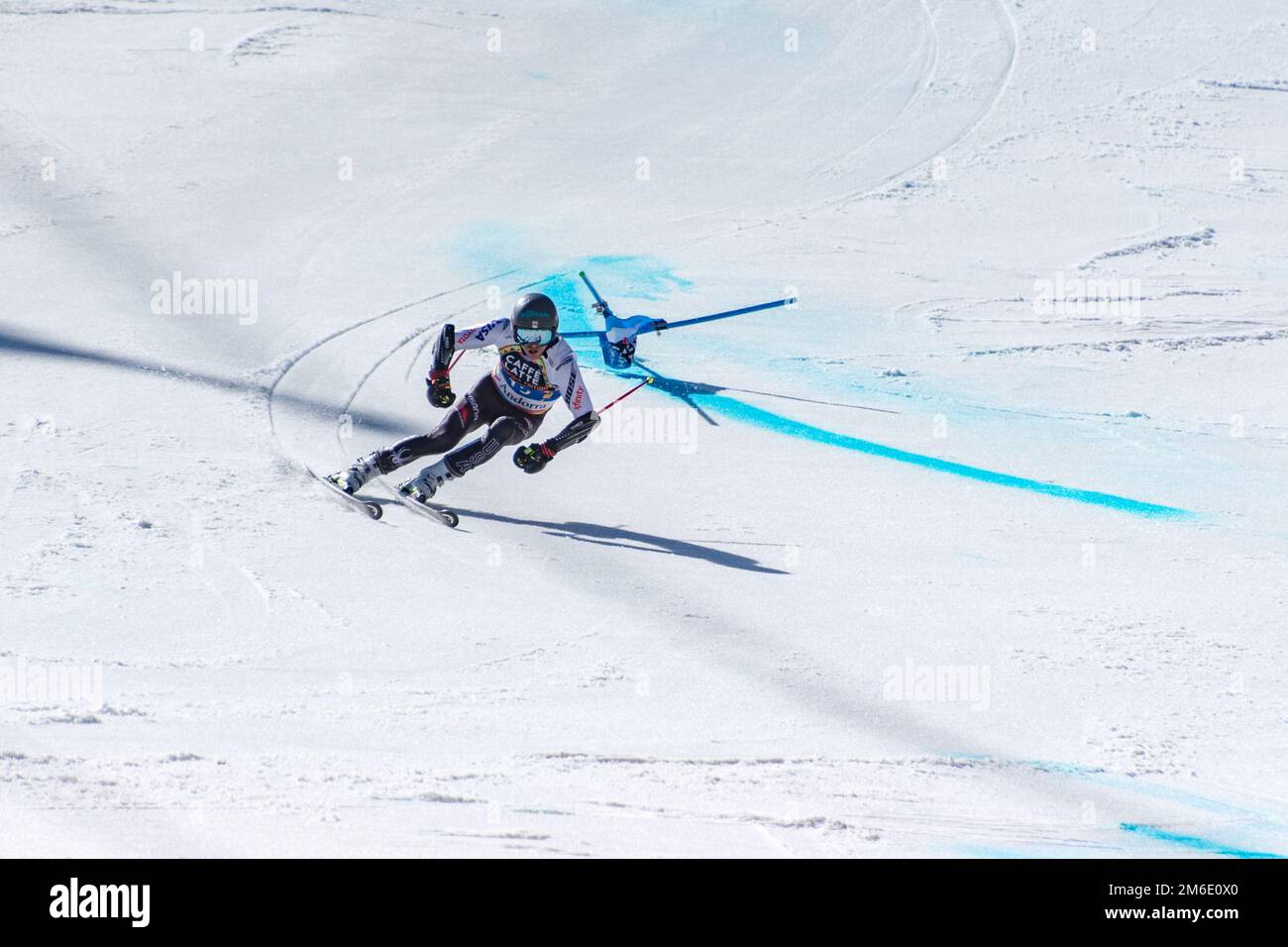 TED LIGETY USA nimmt am RENNEN für das menâ´s Slalom-Rennen der FIS Alpine Ski World Cup Teil Stockfoto