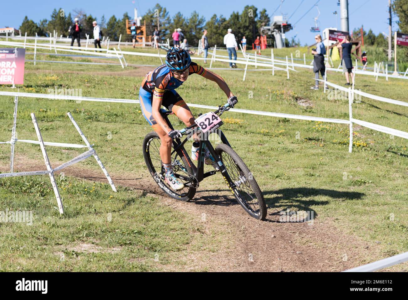 Vallnord, La Massana, Andorra. 17. Juli 2018 XCO MOUNTAIN BIKE MASTER WORLD CUP, UCI, MOUNTAIN BIKE Stockfoto