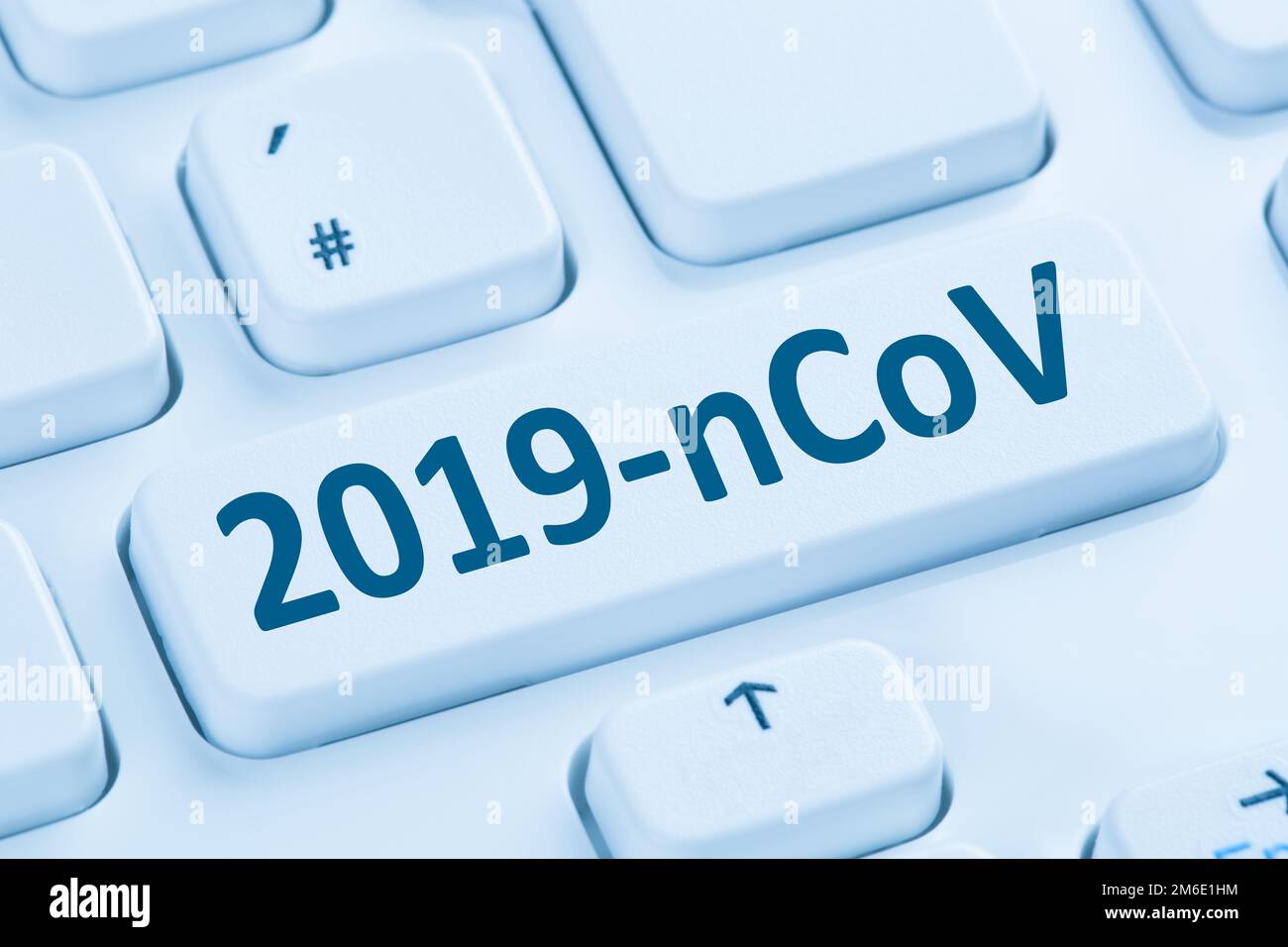 Coronavirus Corona Virus 2019-nCoV Infection Disease ill Illness Computertastatur Stockfoto