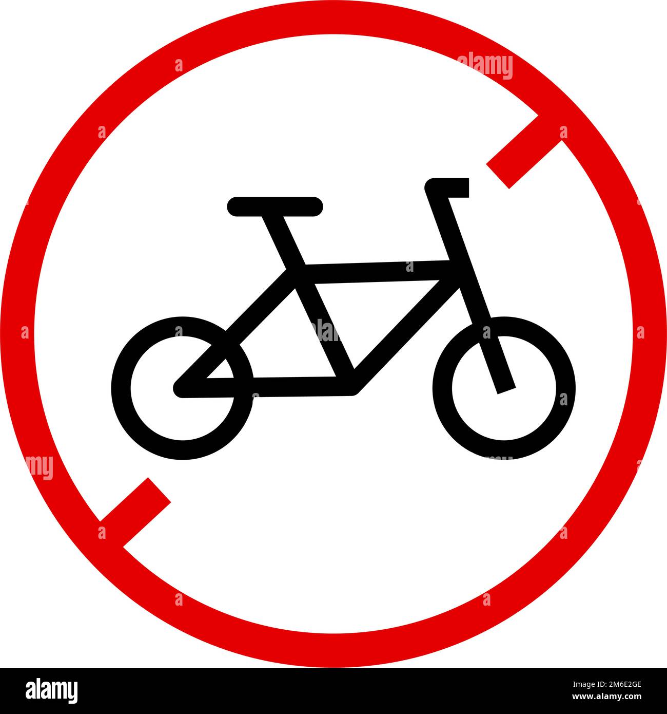 Fahrradparkplätze sind verboten. Fahrradfahren verboten. Bearbeitbarer Vektor. Stock Vektor