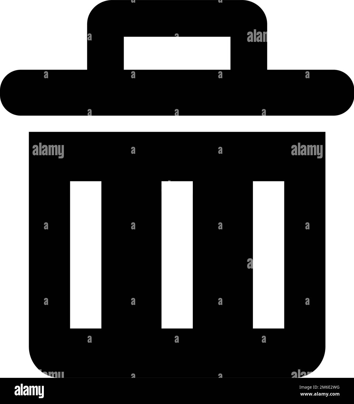 Einfaches Symbol für kleinen Papierkorb. Bearbeitbarer Vektor. Stock Vektor