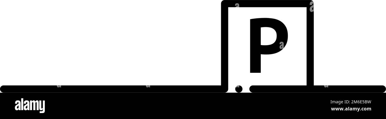 Hintergrund mit Parkschild und Kopierplatz. Bearbeitbarer Vektor. Stock Vektor