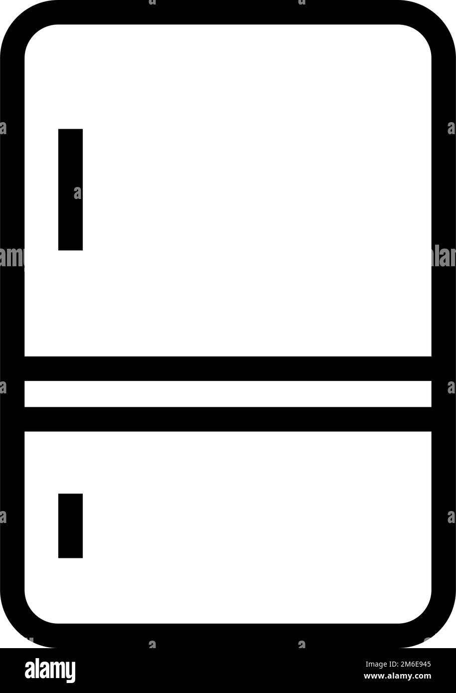 Symbol für Kühl- und Gefrierschrank. Kühlung. Bearbeitbarer Vektor. Stock Vektor