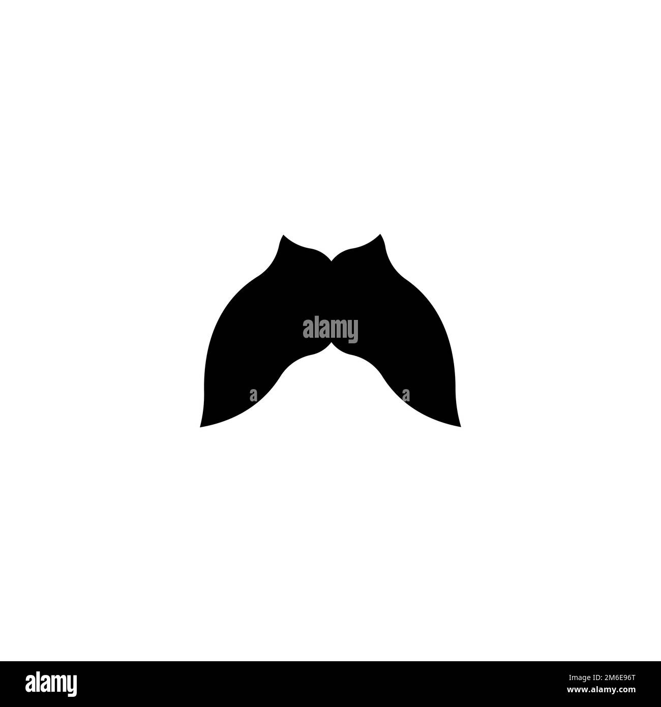 Kosaken Schnurrbart Symbol. Plakat mit Hintergrundsymbol für einfache Bierfabrik mit großem Verkauf. Designelement für das Logo der Biermarke. T-Shirt-Druck. Vektor Stock Vektor