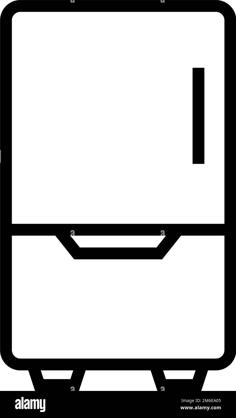 Kühlschrank. Lebensmittelaufbewahrung. Kühlraum. Bearbeitbarer Vektor. Stock Vektor