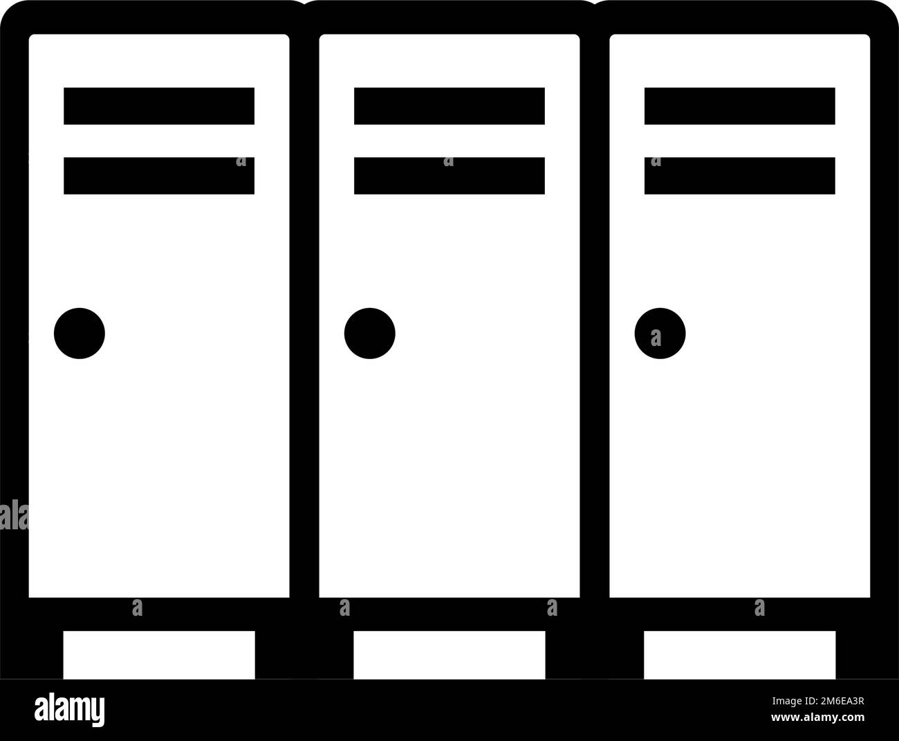 Schließfachsymbol. Umkleideraum. Bearbeitbarer Vektor. Stock Vektor