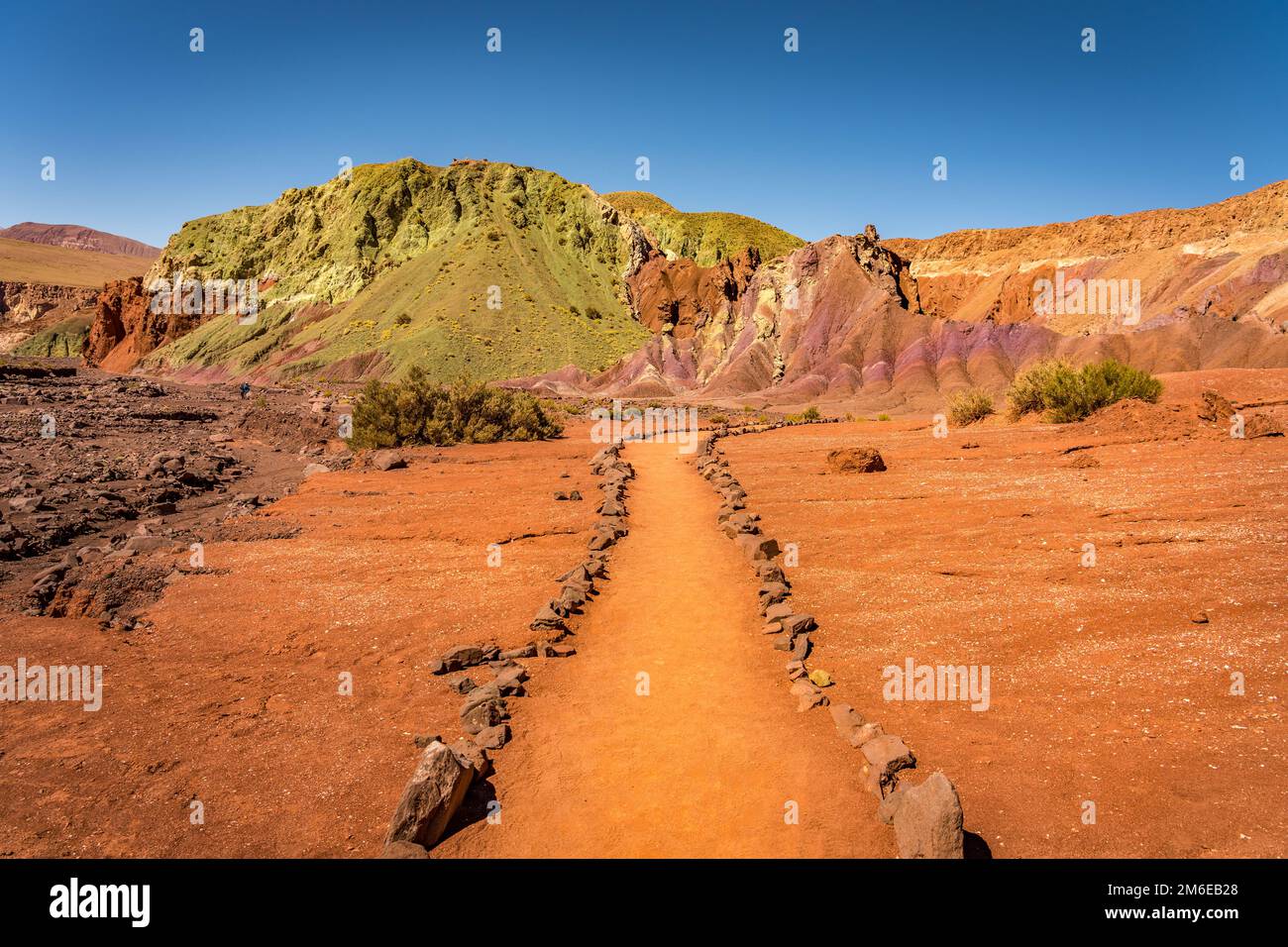 Valle del Arcoiris, San Pedro de Atacama, Chile. Stockfoto