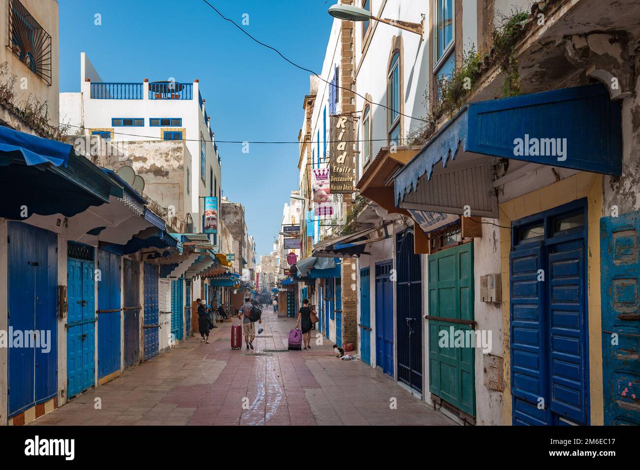 Straßen von Essaouira Altstadt, Marokko. Stockfoto
