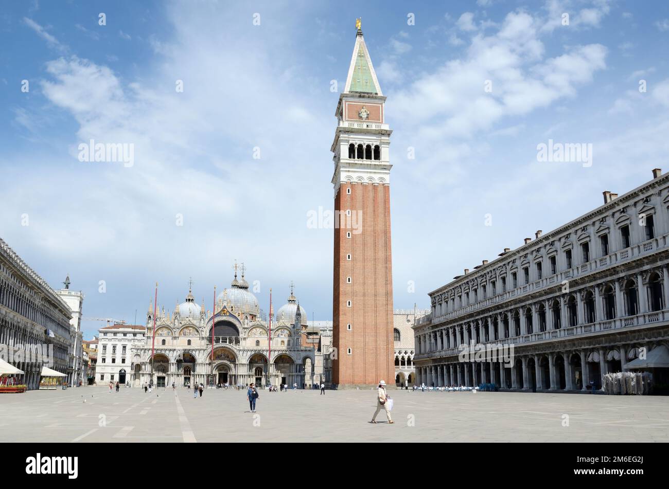 Markusplatz kurz nach der ersten Sperre im Jahr 2020 Stockfoto