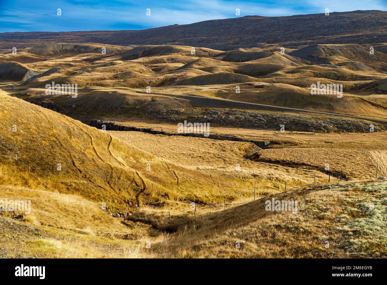 Landschaft am Fluss Jokulsa a Bru in Island Stockfoto