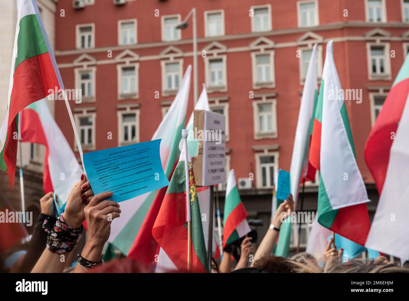 Anti-Regierungs-Proteste, Sofia, Bulgarien Stockfoto