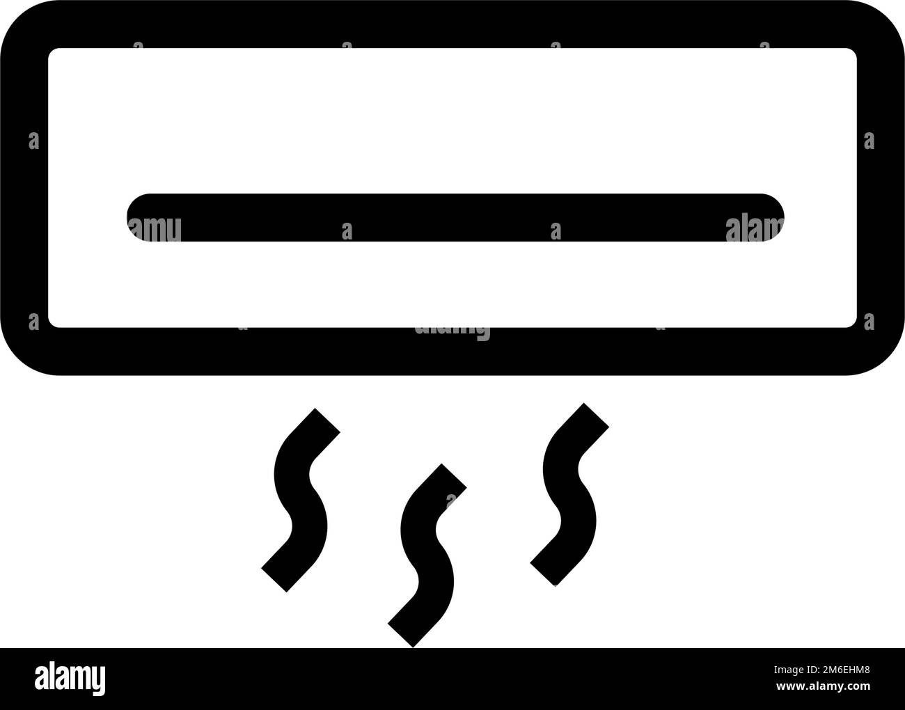 Symbol Klimaanlage. ac-Symbol. Klimaanlage. Bearbeitbarer Vektor. Stock Vektor