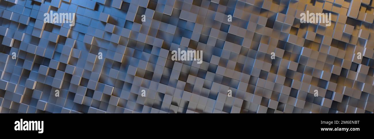 Beleuchteter Hintergrund/Banner für Würfel Stockfoto