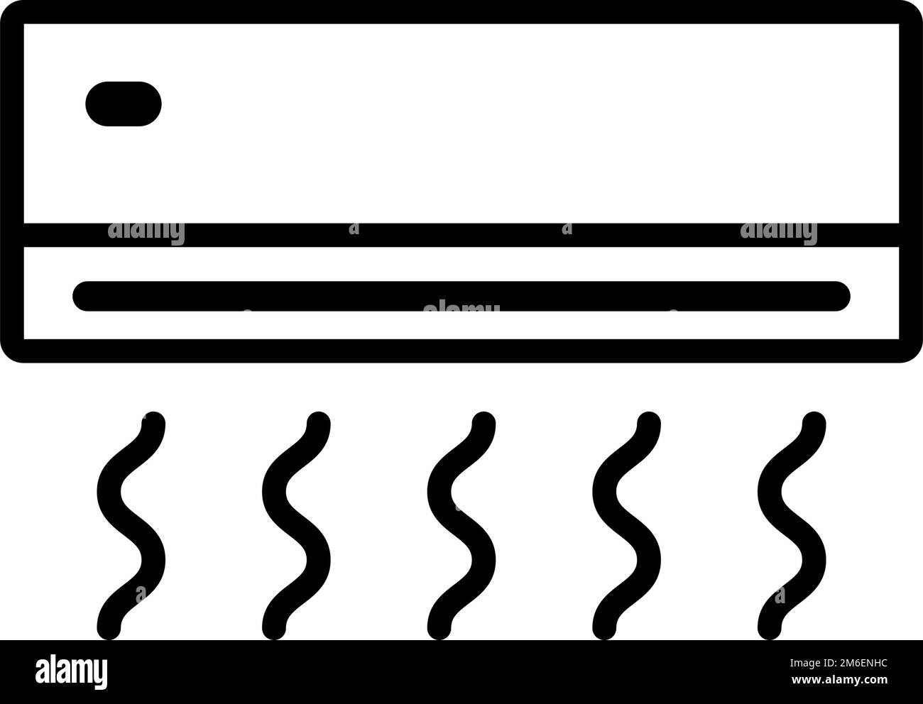 Klimaanlage. Klimaanlage AC Bearbeitbarer Vektor. Stock Vektor