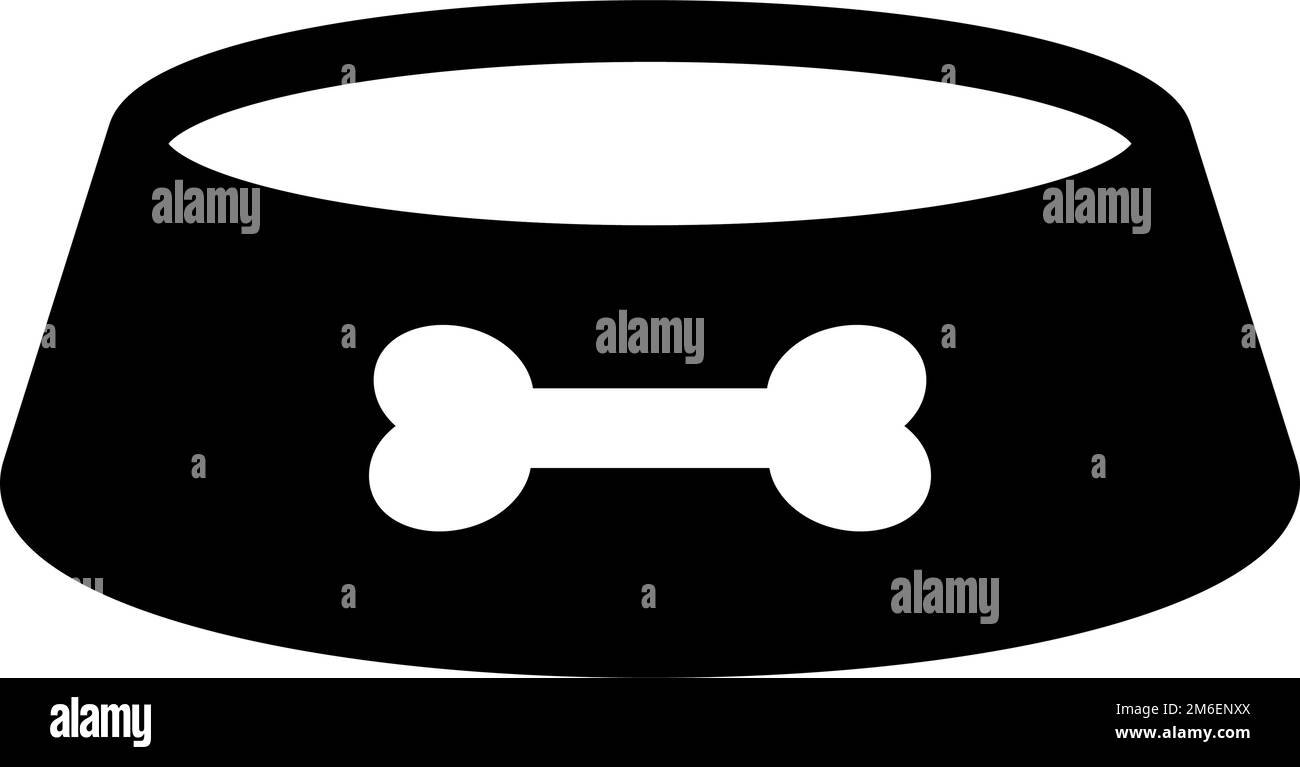 Silhouettensymbol für Hundefutter. Bearbeitbarer Vektor. Stock Vektor