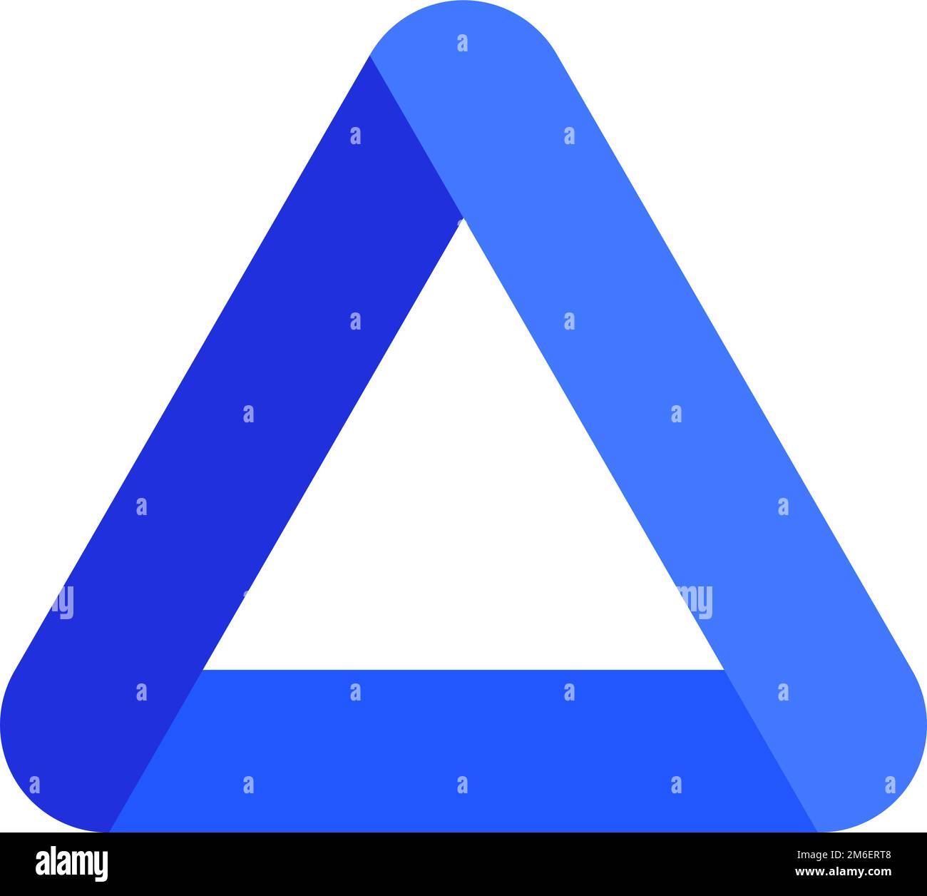 Modernes blaues Dreieck-Logo. Stilvolles Dreieck. Bearbeitbarer Vektor. Stock Vektor