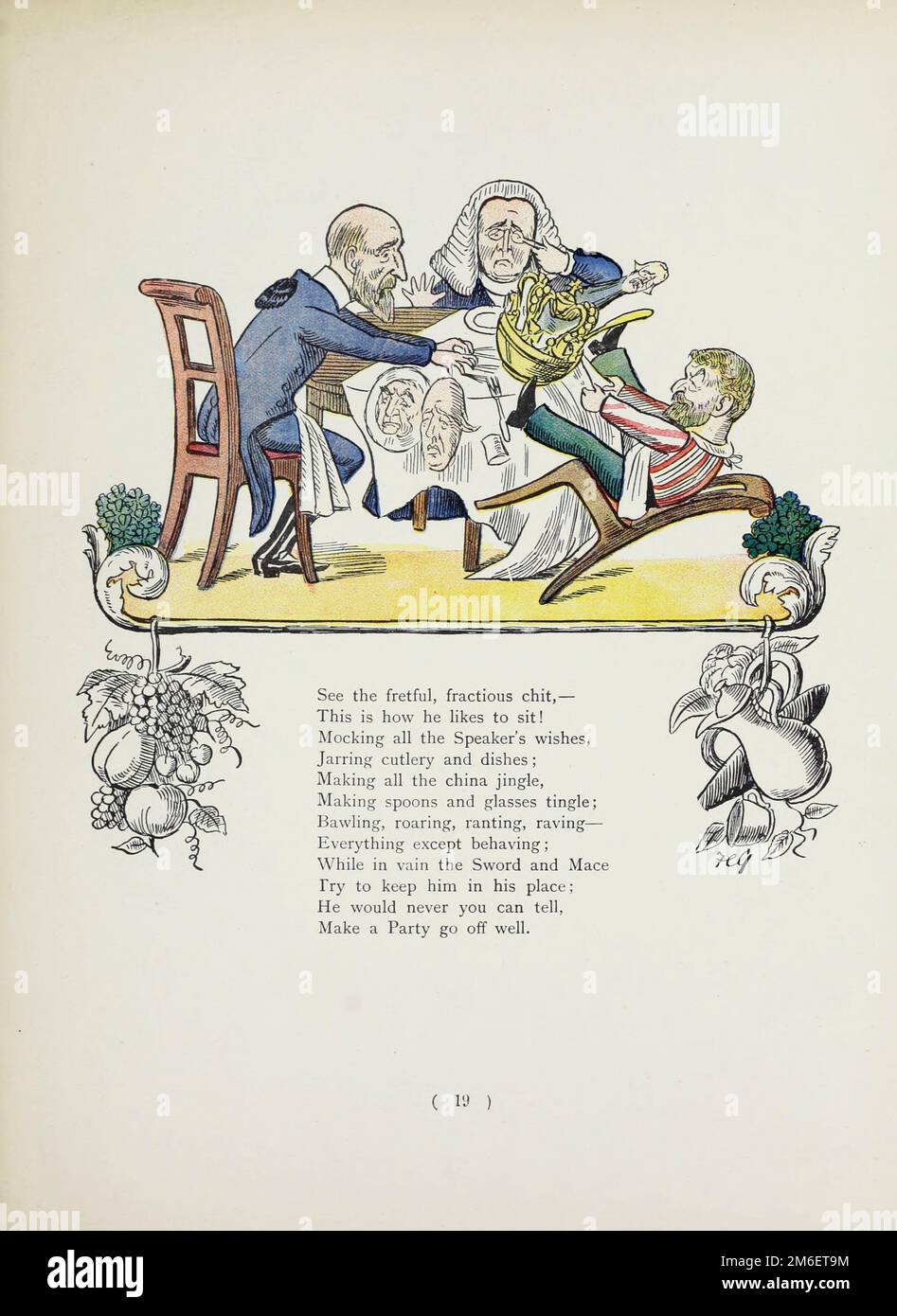 The Story of Rackety Tanner aus dem satirischen Buch " The Political Struwwelpeter " von Harold Begbie, 1871-1929, illustriert von Francis Carruthers Gould, 1844-1925, veröffentlicht in London : Grant Richards 1899 Stockfoto