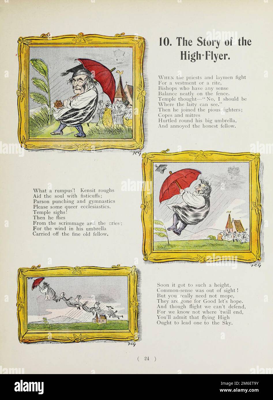 The Story of the High-Flyer aus dem satirischen Buch " The Political Struwwelpeter " von Harold Begbie, 1871-1929, illustriert von Francis Carruthers Gould, 1844-1925, veröffentlicht in London : Grant Richards 1899 Stockfoto