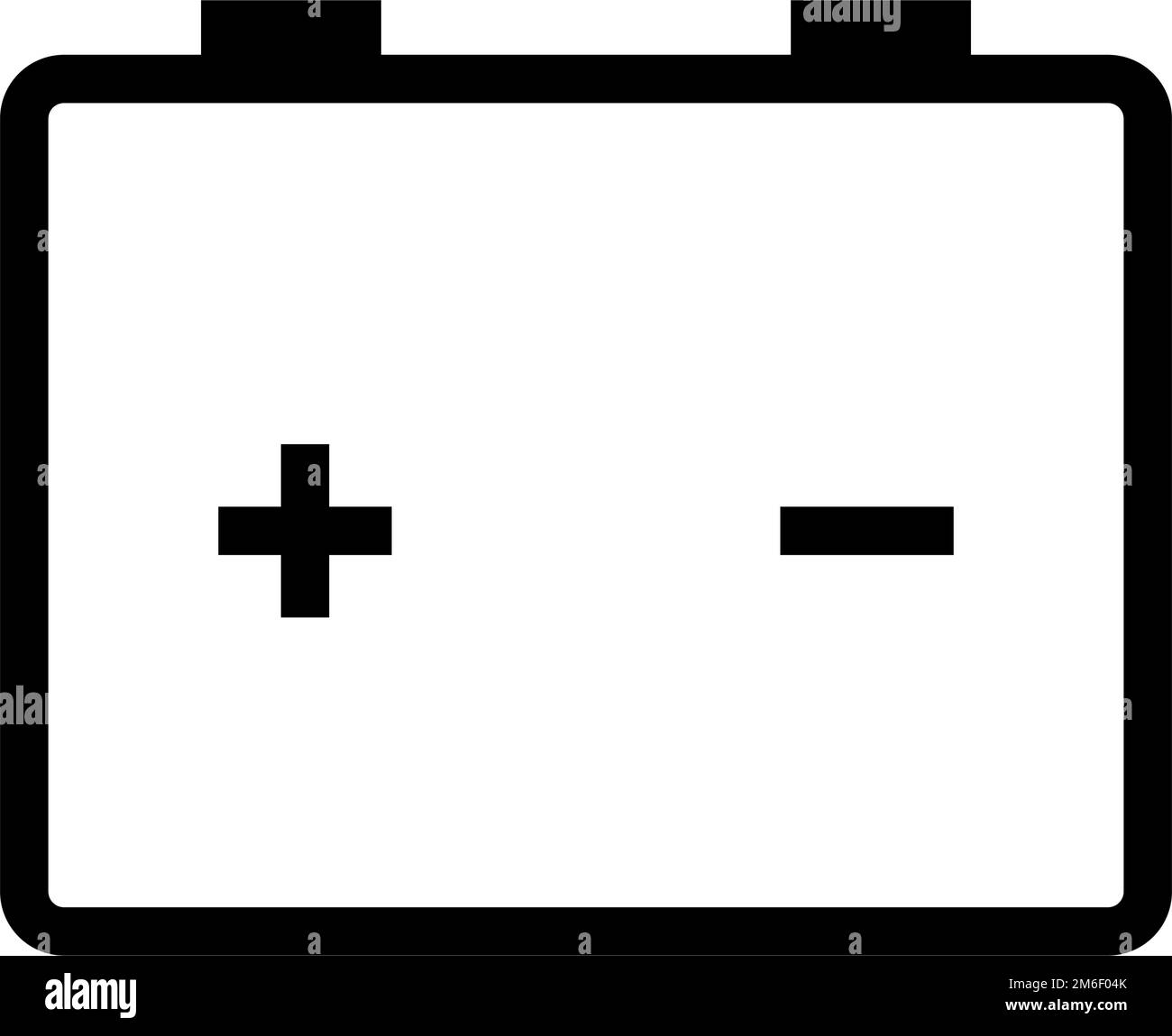 Einfaches Symbol für Autobatterie. Bearbeitbarer Vektor. Stock Vektor