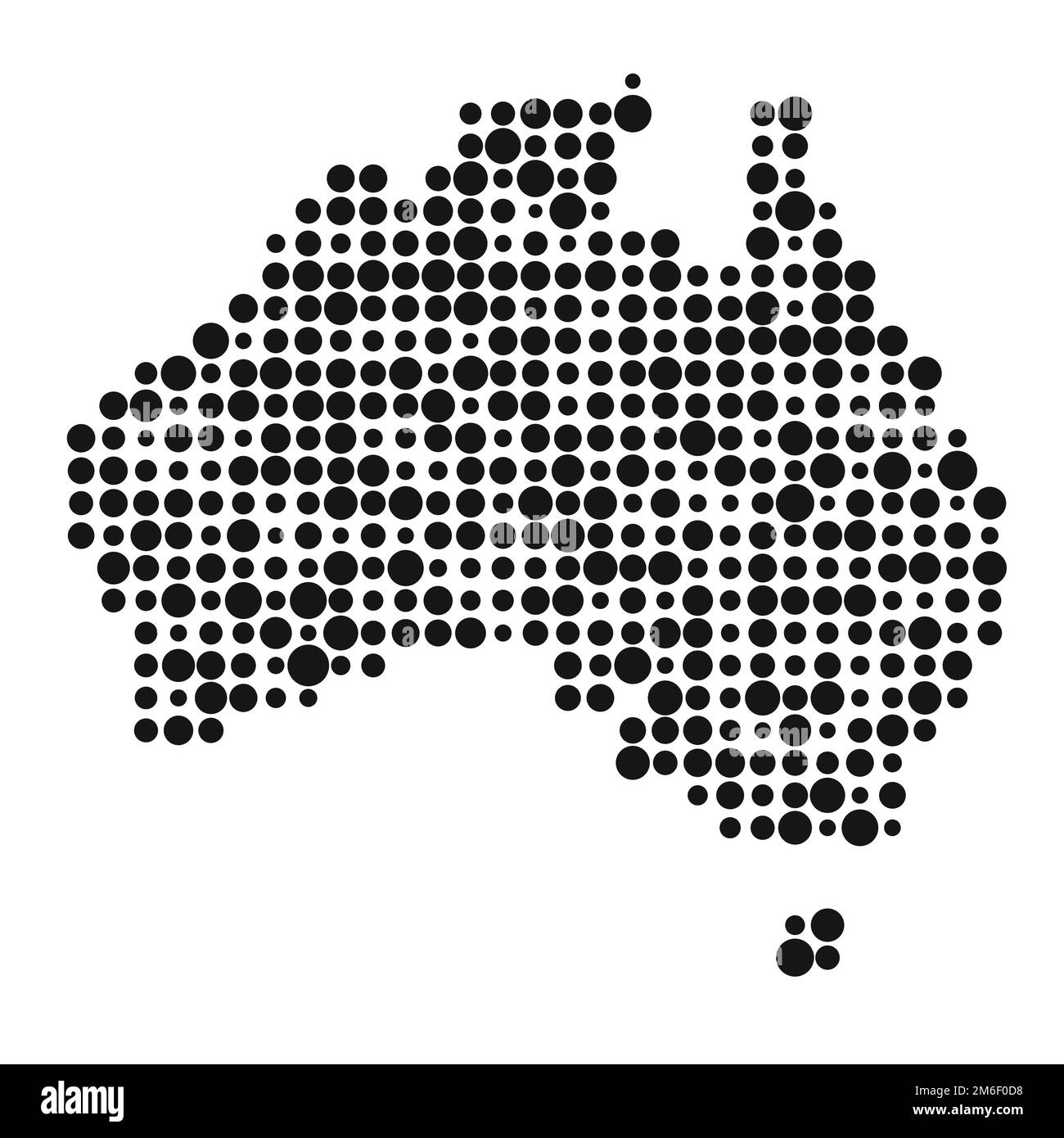 Abgeleitete Musterabbildung für Australien Map Silhouette mit Pixeln Stock Vektor