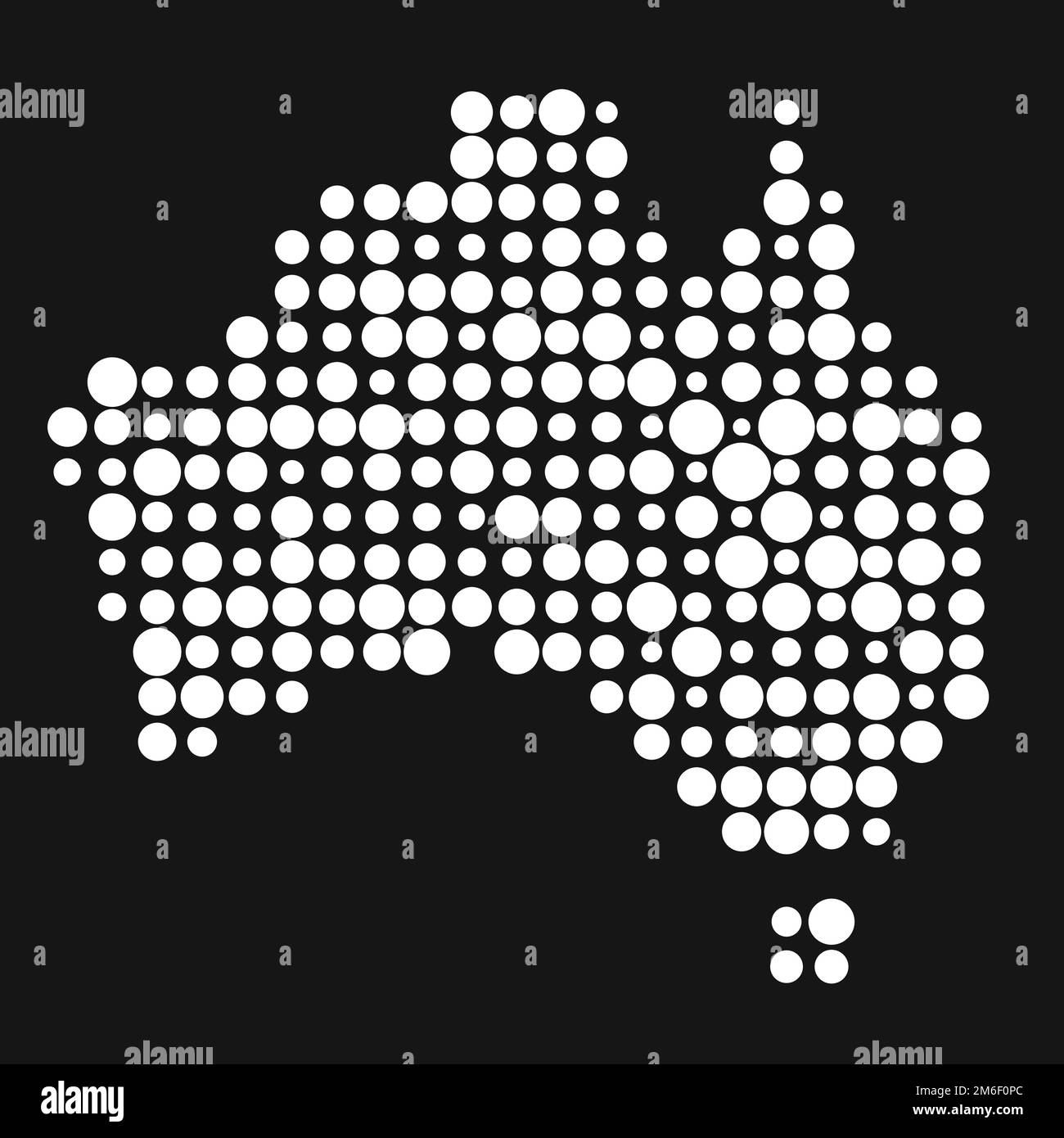 Abgeleitete Musterabbildung für Australien Map Silhouette mit Pixeln Stock Vektor