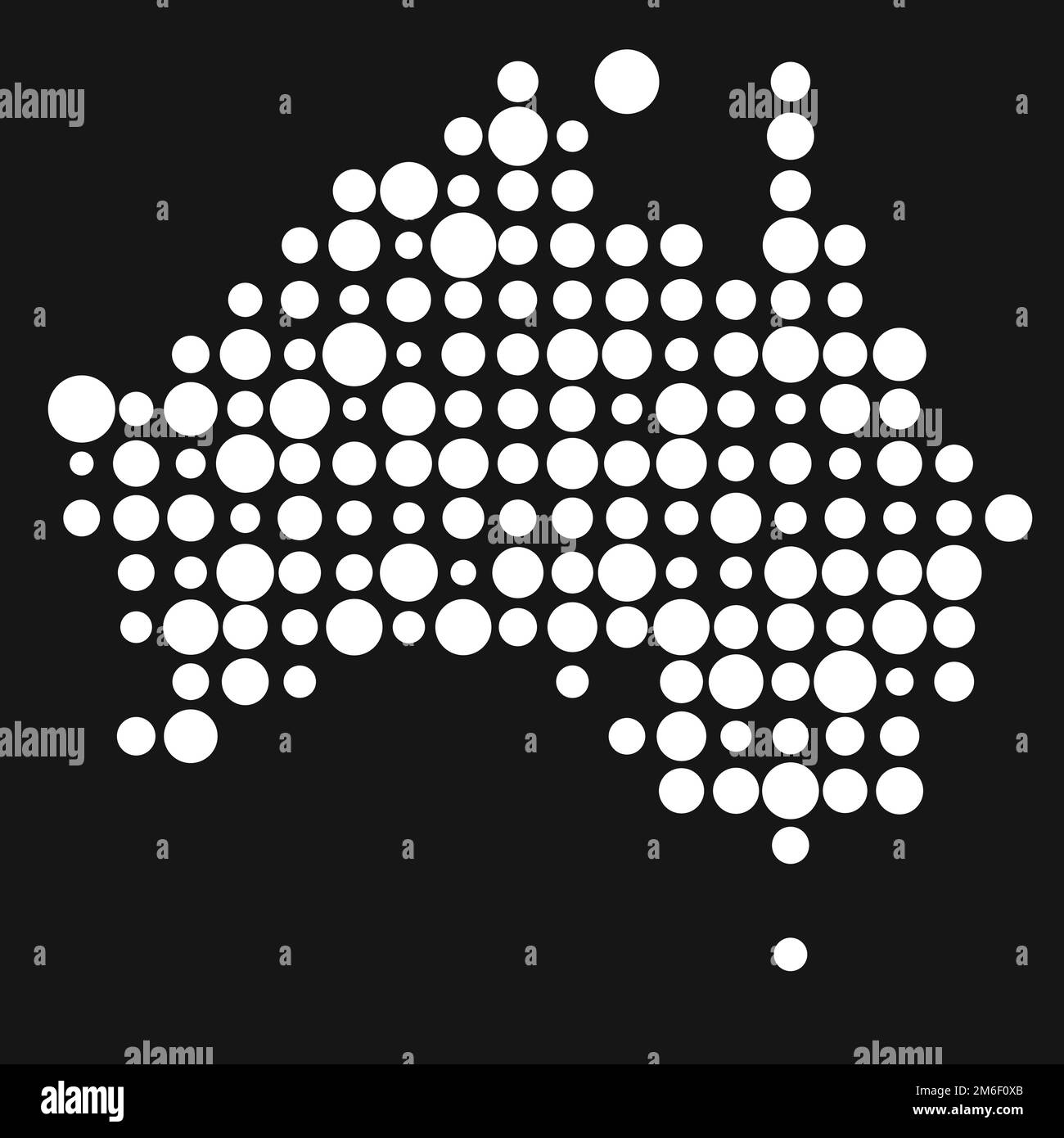 Abgeleitete Musterabbildung für Australien Map Silhouette mit Pixeln Stock Vektor