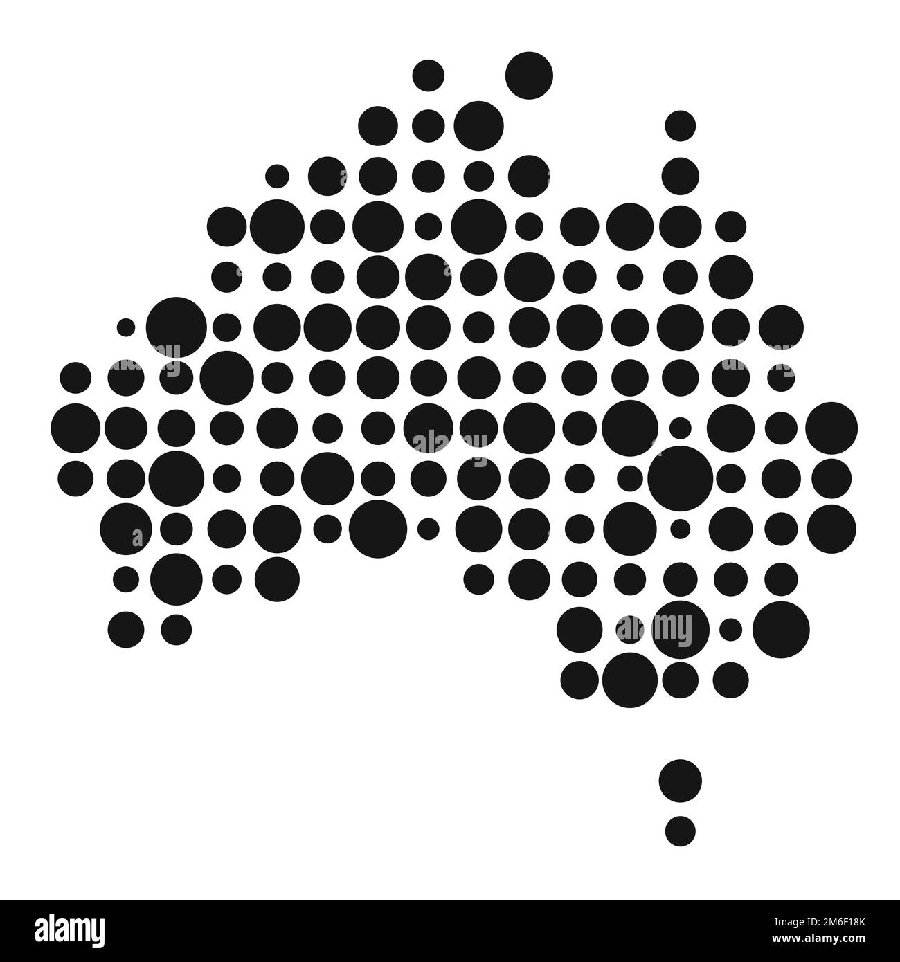 Abgeleitete Musterabbildung für Australien Map Silhouette mit Pixeln Stock Vektor