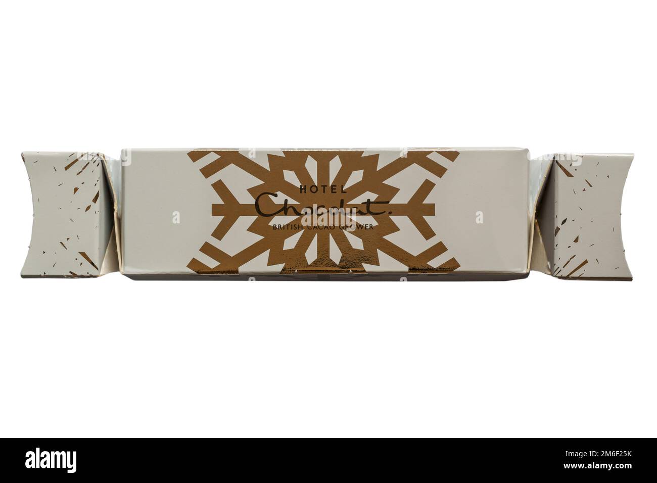 Hotel Chocolat Premium Cracker Selection preisgekrönte Schokoladencreme Liköre isoliert auf weißem Hintergrund Stockfoto