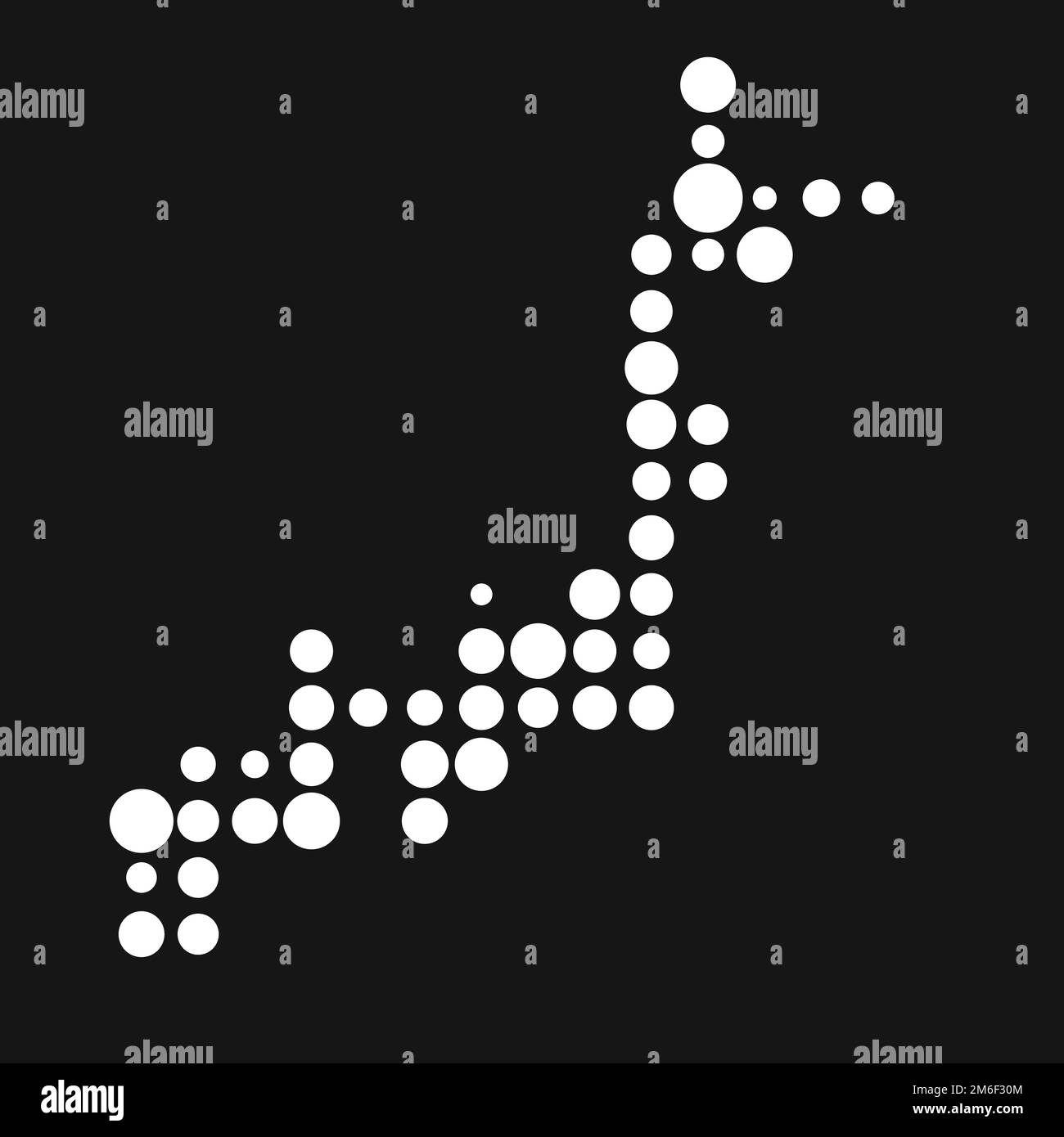 Verpixelte Darstellung des abgeleiteten Musters der japanischen Kartensilhouette Stock Vektor