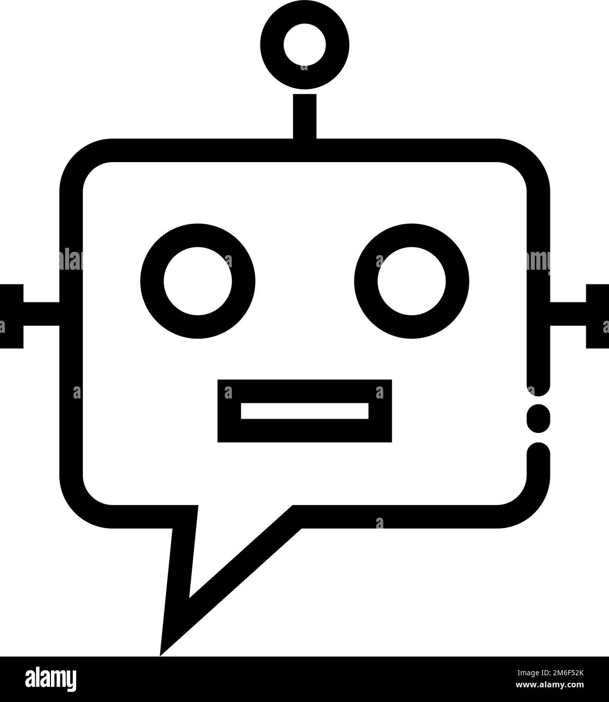 Chatbot-Symbol. KI-Chatbot. Unterstützung. Bearbeitbarer Vektor. Stock Vektor