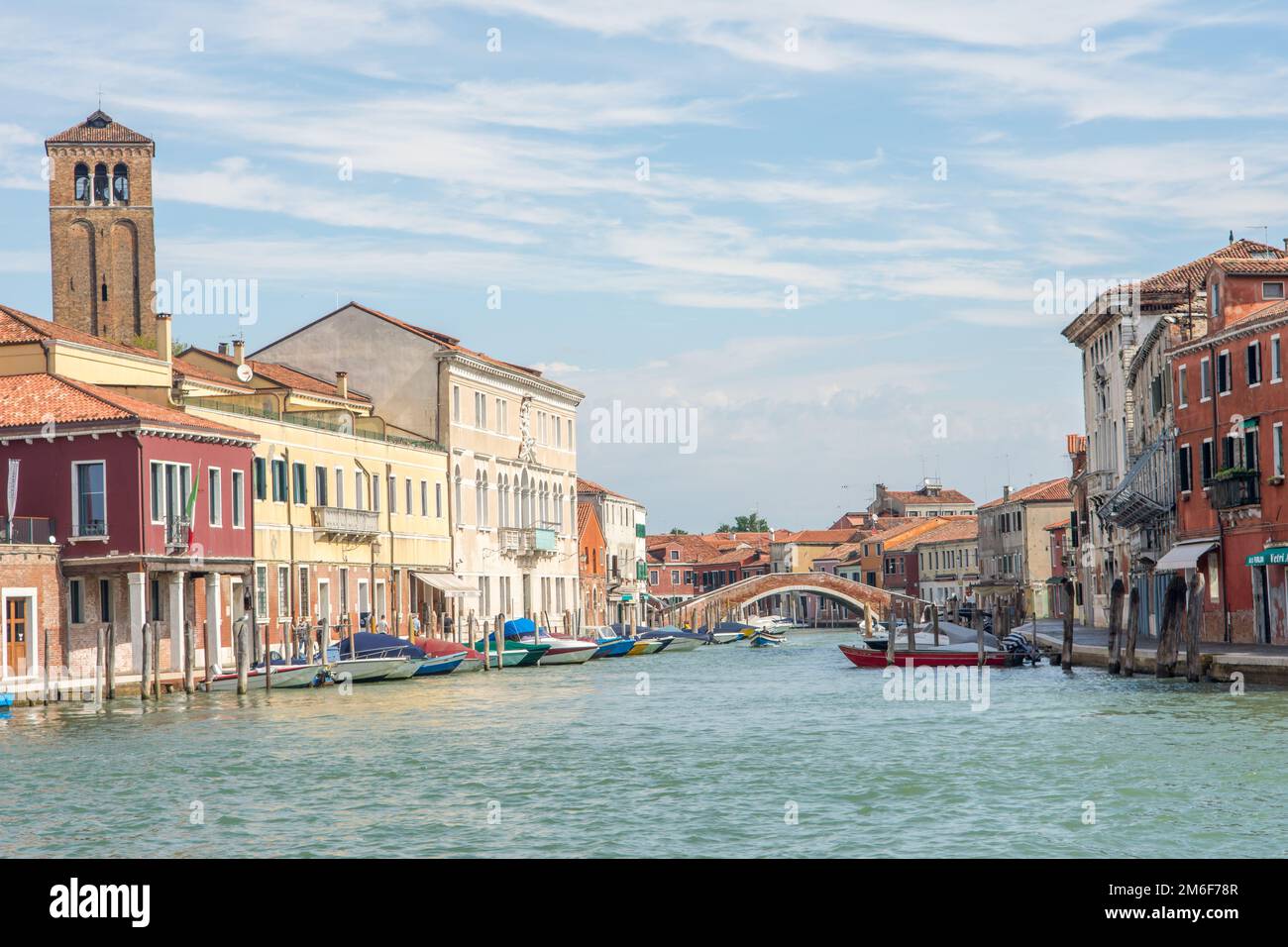 Entdecken Sie die Stadt Venedig und Murano. Seine kleinen Kanäle und romantischen Gassen Stockfoto