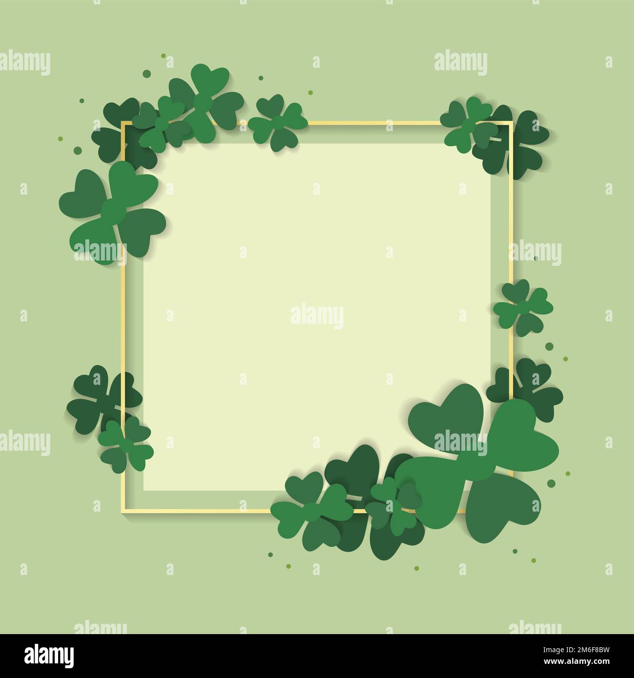 St.Patrick &#39;s Tag leer quadratisches Banner Vektor Stock Vektor